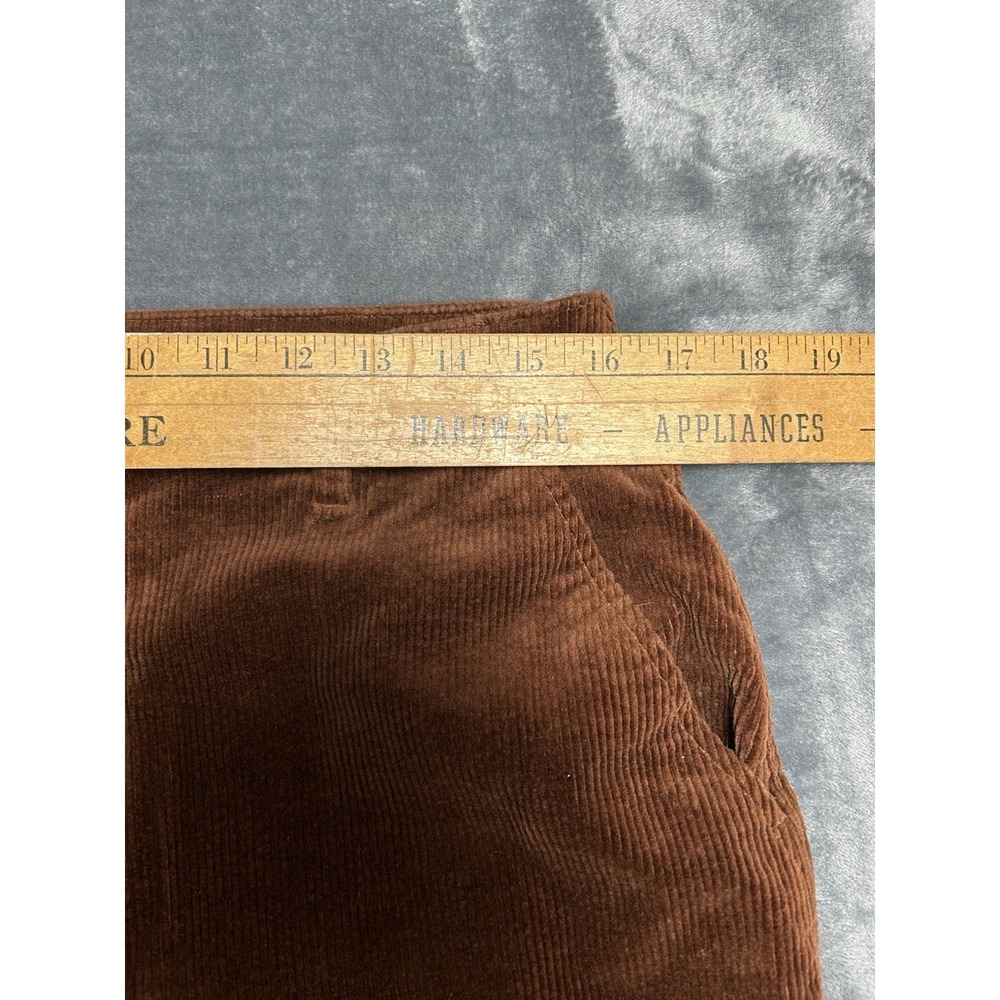 Gap Brown Corduroy Pants Womens 12 Tall Minimalist Normcore Stretch Wide Leg - Picture 9 of 14